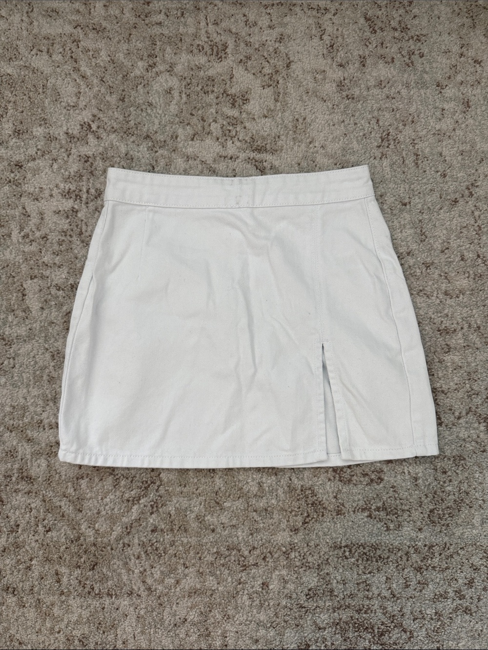 Lioness White Mini Skirt with Front Slit